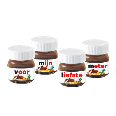 Mini Nutella® set 'Voor mijn liefste meter/peter'