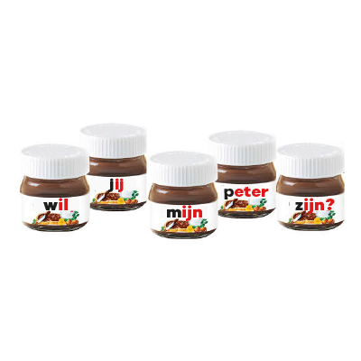 Mini Nutella® set 'Wil jij mijn meter/peter zijn?