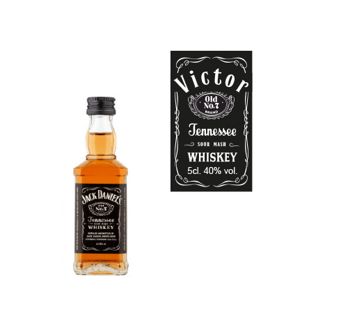 Jack Daniel's mini flesje met naam