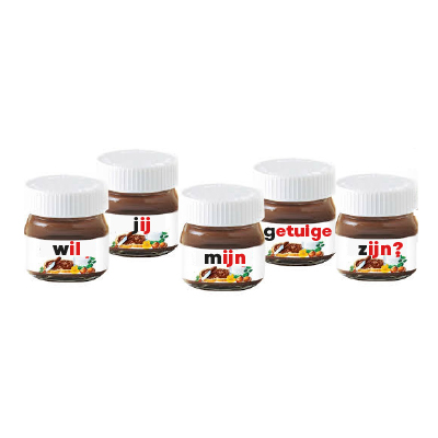 Mini Nutella® set 'Wil jij mijn getuige zijn?